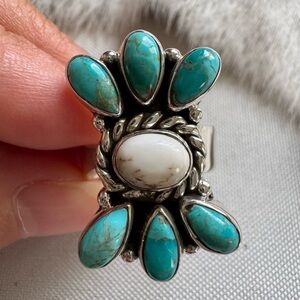 Kingman Turquoise and Wild Horse Ring